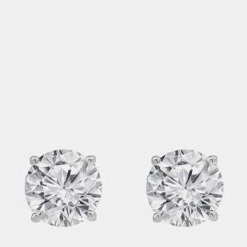 Pre Owned 5ct 14k White Gold Lab Grown Diamond Basic Stud Earring