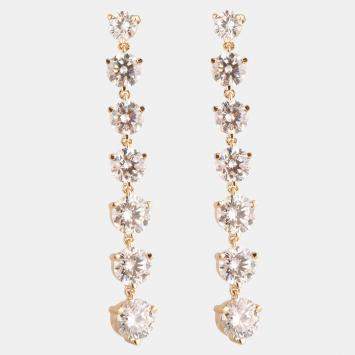 Pre Owned 5.95ct 14k Yellow Gold Lab Grown Diamond Dangle Earrings