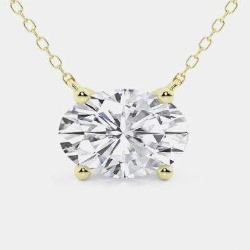 Pre Owned 0.45ct 14k Yellow Gold Lab Grown Diamond Solitaire Pendant