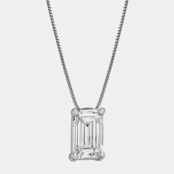 Pre Owned 1ct 14k White Gold Lab Grown Diamond Solitaire Pendant