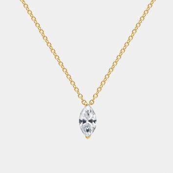 Pre Owned 0.45ct 14k Yellow Gold Lab Grown Diamond Solitaire Pendant