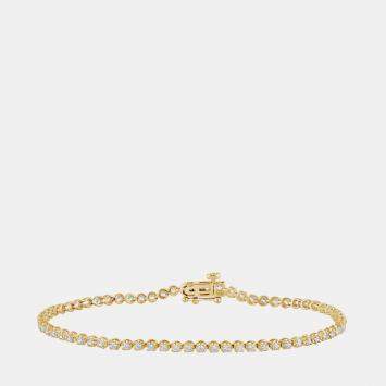 Pre Owned 0.95ct 14k Yellow Gold Lab Grown Diamond Tennis Bracelet