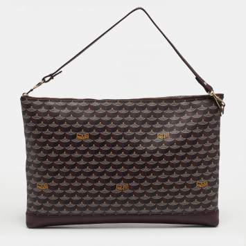 Pre Owned حقيبة كلاتش بسحاب فور لو باج قماش كانفاس مقوى أحمر Ivress 33