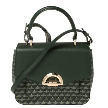 Pre Owned Faure Le Page Green Coated Canvas and Leather Ivresse Parade Crossbody Bag