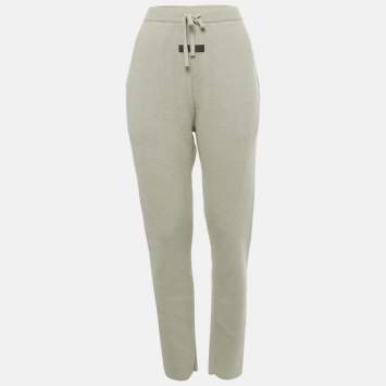 مملوكة مسبقًا Essentials Fear of God Green Milano Knit Sweatpants S