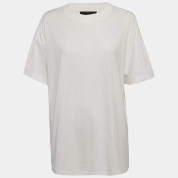 Pre Owned Essentials Fear of God White Jersey Oversized T-Shirt M
