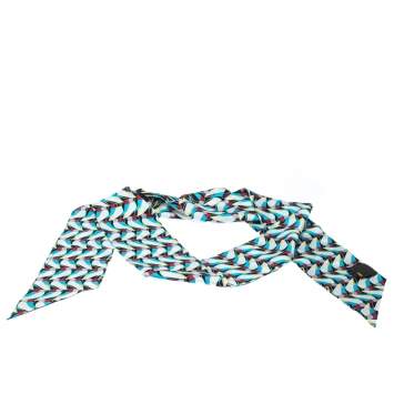 Pre Owned Fendi Multicolor Silk Creatures Bandeau Scarf