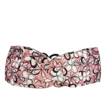 Pre Owned Fendi Pink Floral Print Silk Headband