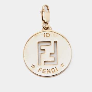 Pre Owned Fendi FF Identification Gold Tone Charm