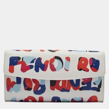 Pre Owned Fendi Multicolor Leather Crayons Continental Wallet 