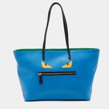 Fendi Tri Color Leather Monster Roll Tote