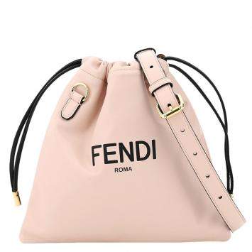 Pre Owned Fendi Rose Leather Pack Small Pouch Bag