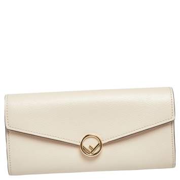 Pre Owned Fendi Pink Leather F is Fendi Continental Wallet