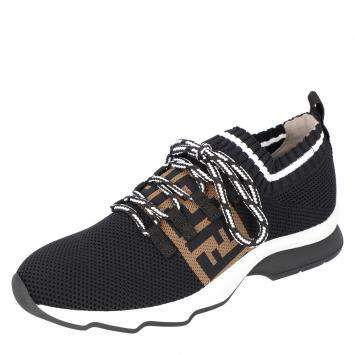 مملوكة مسبقًا Fendi Black Low Knit Sneakers Size 40