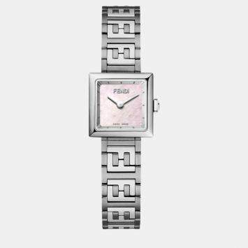 Pre Owned Fendi Silver Steel Watch