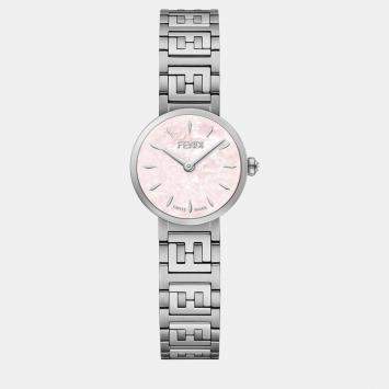 Pre Owned Fendi Silver Steel Watch
