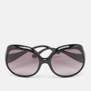 Pre Owned Fendi Black Gradient FS5143 Oversized Sunglasses