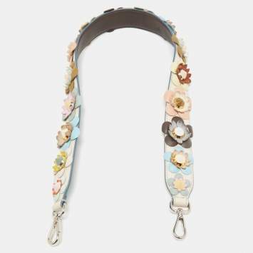 Pre Owned Fendi Multcolor Leather Flowerland Strap You Shoulder Bag Strap