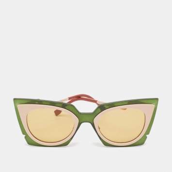Pre Owned Fendi Multicolor FF FF0117/S Cat Eye Sunglasses