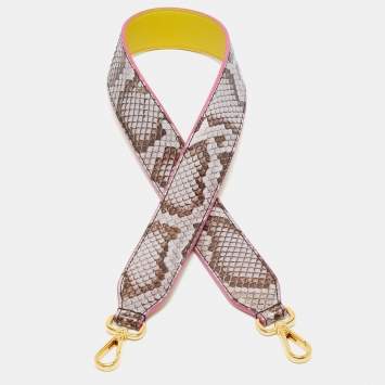 Pre Owned Fendi Multicolor Python Strap You Shoulder Bag Strap