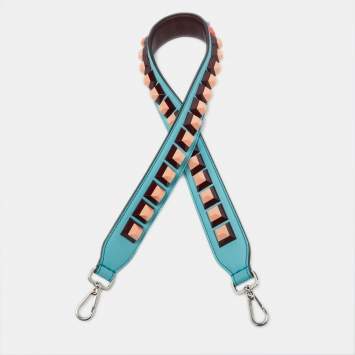 Pre Owned Fendi Multicolor Leather Studded Strap You Shoulder Bag Strap