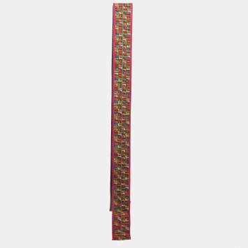 Pre Owned Fendi Multicolor Zuchino Pint Silk Bandeau Scarf