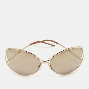 Pre Owned Fendi Brown Gradient FS5178 Butterfly Sunglasses