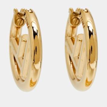 Pre Owned Fendi F is Fendi Gold Tone Earrings