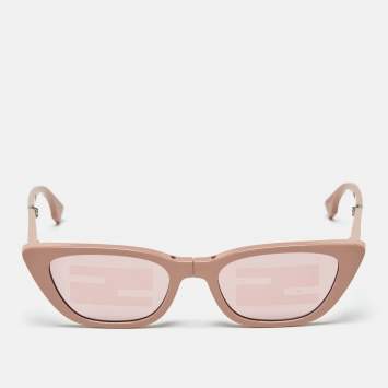 Pre Owned Fendi Old Rose FE40089I Folding Cat Eye Sunglasses