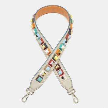 مملوكة مسبقًا Fendi Multicolor Leather Studded Strap You Shoulder Bag Strap