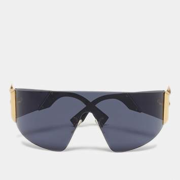 Pre Owned Fendi Black FF0382/S Shield Sunglasses