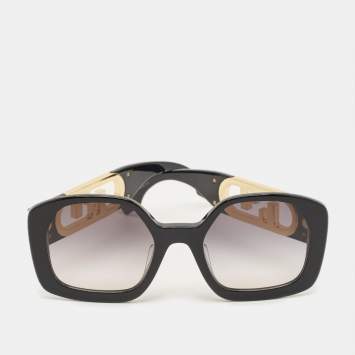 Pre Owned Fendi Black Gradient FE40048U Geometric Sunglasses