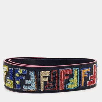 مملوكة مسبقًا Fendi Canvas Leather Multicolor Strap You