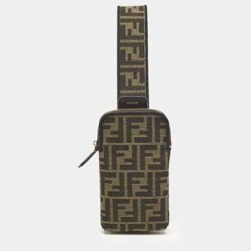 Pre Owned Fendi Strap You with Phone Pouch Bag Shoulder Strap Tobacco Zucca Canvas
