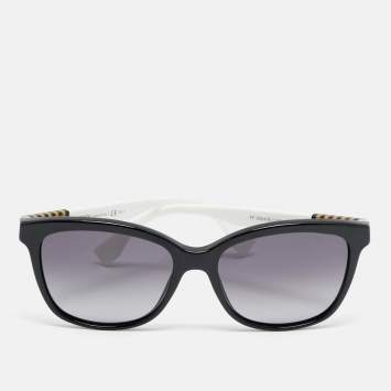 Pre Owned Fendi Black/White Gradient FF 0054/S Cat Eye Sunglasses