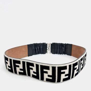 Pre Owned Fendi Black Velvet  belt