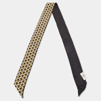 Pre Owned Fendi Multicolor Printed Silk Bandeau Scarf 