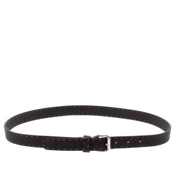 Pre Owned Fendi Dark Brown Selleria Leather Buckle Belt 90CM