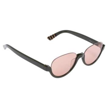 Pre Owned Fendi Pink/Green Acetate FS5326 Half Rim Sunglasses