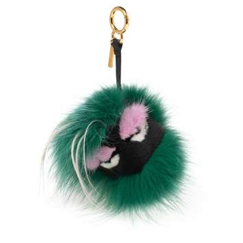 Pre Owned Fendi Multicolor Fur Monster Bag Charm