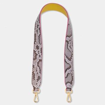 Pre Owned Fendi Multicolor Python Strap You Shoulder Bag Strap