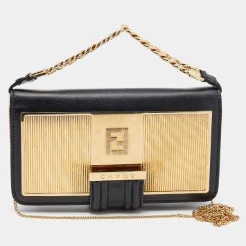 Pre Owned Fendi x Chaos Black Leather iPhone 11 Pro Phone Case