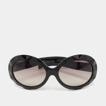 Pre Owned Fendi Black FS5123R Oval Sunglasses