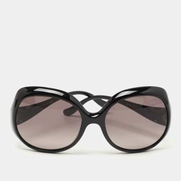 Pre Owned Fendi Black/ Grey Gradient FS5143 Oversized Sunglasses
