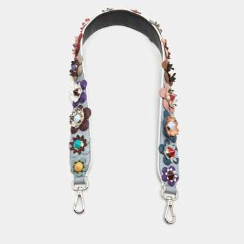 Pre Owned Fendi Multcolor Leather Flowerland Strap You Shoulder Bag Strap