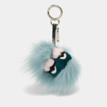 Pre Owned Fendi Multicolor Fox Fur Lagoon Bug Bag Charm