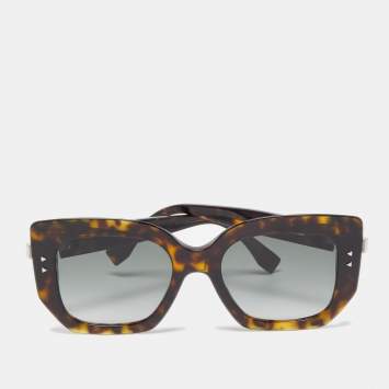 Pre Owned Fendi Brown Tortoise Gradient FF0267/S Square Sunglasses