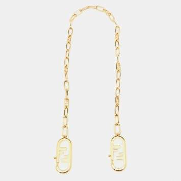 Pre Owned Fendi Gold Chain Link Shoulder Bag Strap