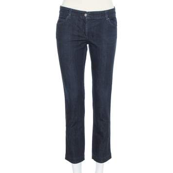 Pre Owned Fendi Navy Blue Denim Skinny Fit Selleria Serie Numerata Jeans M