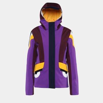 Pre Owned Fendi Purple Synthetic Paneled Wonders Ski Jacket L